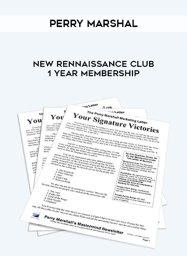 Perry Marshal – New Rennaissance Club 1 Year Membership digital download