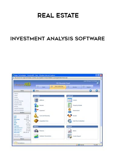 Real Estate Investment Analysis Software digital download