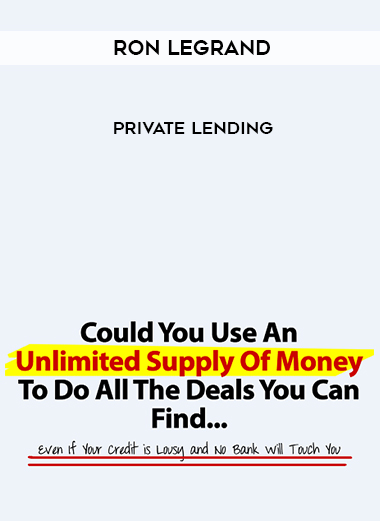 Ron Legrand - Private Lending digital download