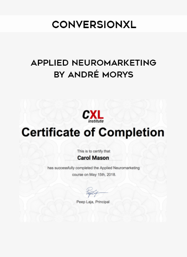 Conversionxl Applied neuromarketing by André Morys digital download