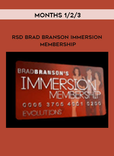 RSD Brad Branson Immersion Membership - Months 1/2/3 digital download