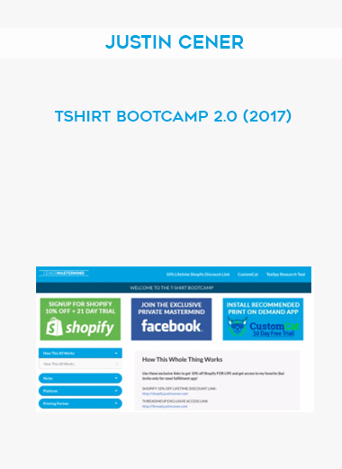Justin Cener – TShirt Bootcamp 2.0 (2017) digital download