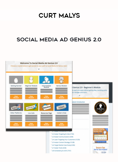 Curt Malys – Social Media Ad Genius 2.0 digital download
